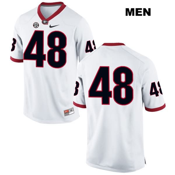 Georgia Bulldogs Men's John Eager #48 NCAA No Name Authentic White Nike Stitched College Football Jersey FYH0756OA